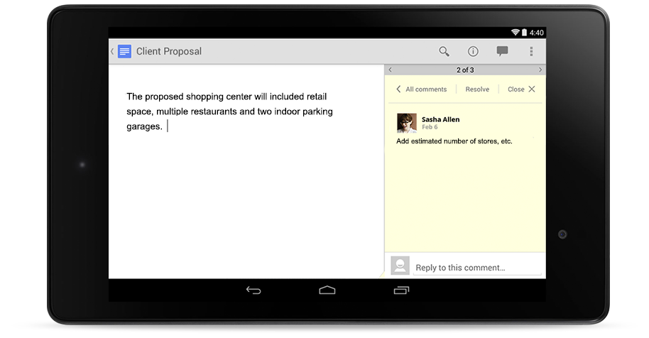 Commenting Tablet